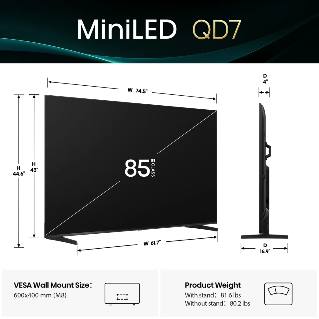 Hisense QD7 Series MiniLED ULED 4K Fire TV