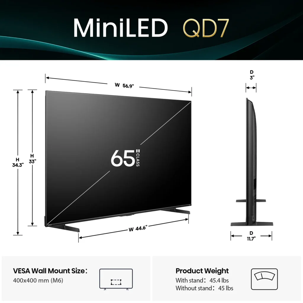 Hisense QD7 Series MiniLED ULED 4K Fire TV
