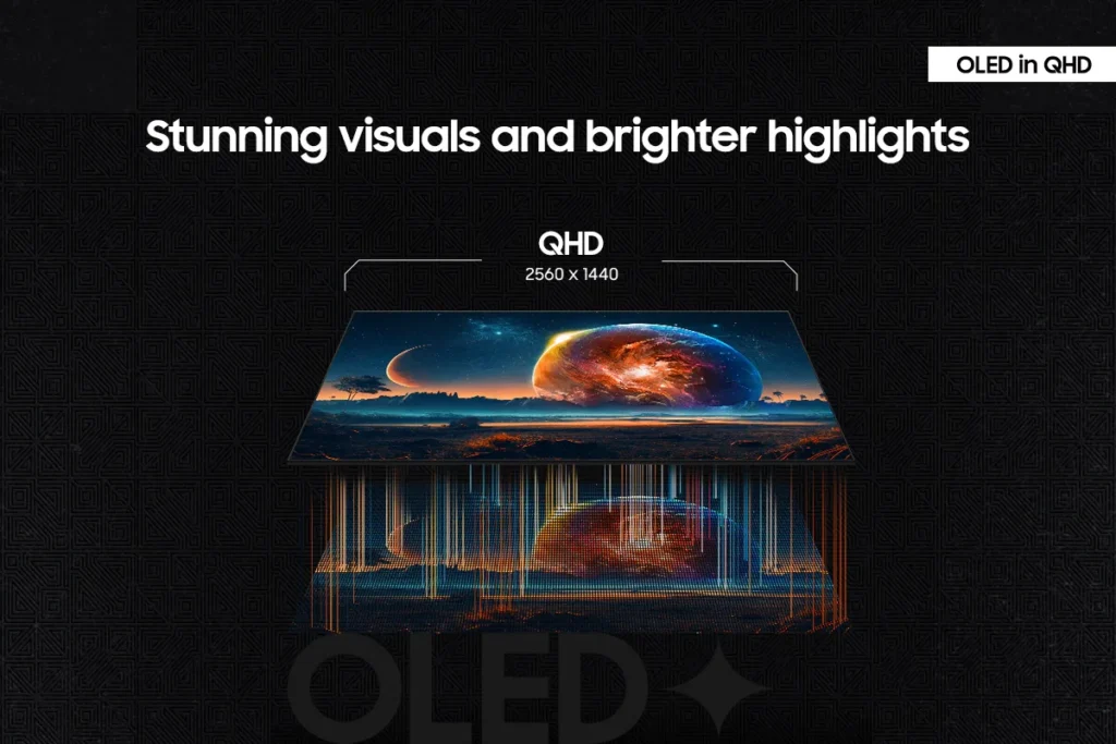 Samsung 27″ Odyssey OLED G6 (G61SD) Dual QHD 240Hz 0.03ms Business Gaming Monitor