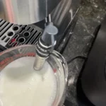 Very easy to wipe down milk spout!