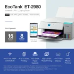 Epson EcoTank ET-2980 Wireless All-in-One Color Supertank Inkjet Printer