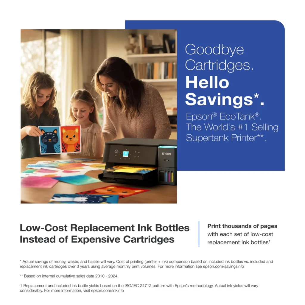 Epson EcoTank ET-2980 Wireless All-in-One Color Supertank Inkjet Printer