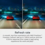 Dell S2725QC 27″ IPS LED 4K UHD 120Hz FreeSync Monitor