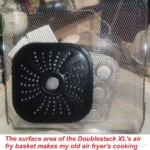 Very good AIR FRYER and TOASTER OVEN combo, but clumsy controls and other issues.