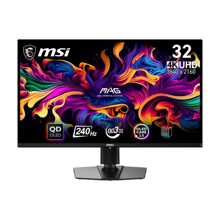 MSI MAG 321UPX QD-OLED 32″ UHD 240Hz Flat Gaming Monitor