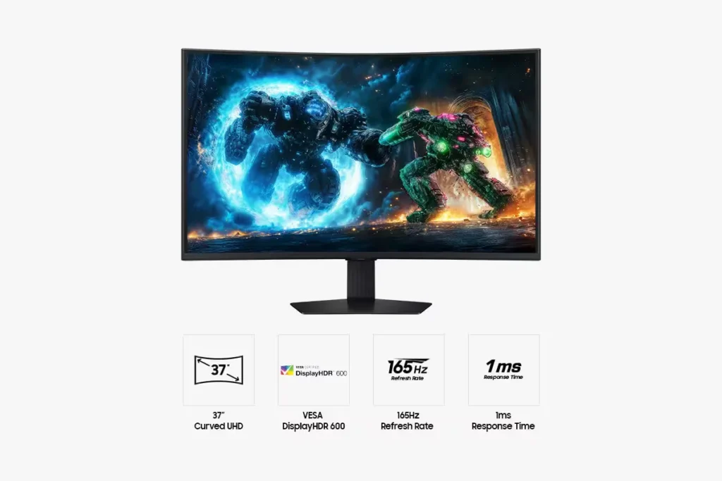 Samsung 37″ Odyssey G7 G75F 4K 165Hz Curved Gaming Monitor
