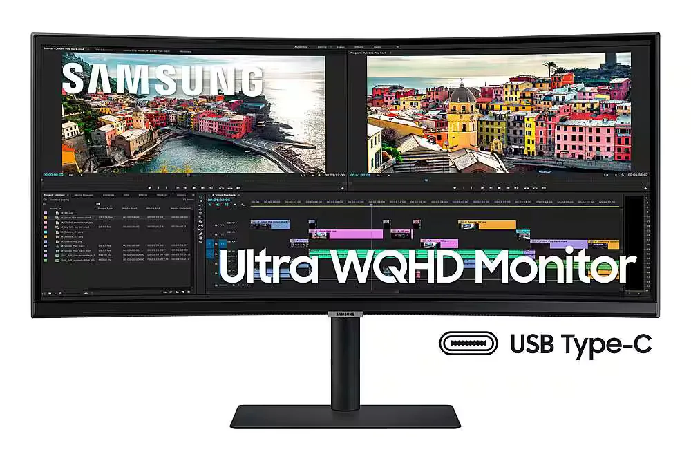 Samsung 34″ ViewFinity S65UA Ultra WQHD 100Hz AMD FreeSync HDR10 USB-C Curved Monitor