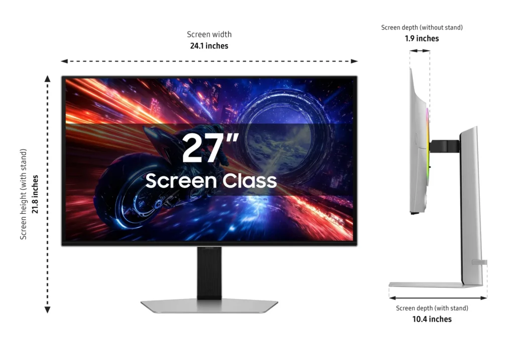 Samsung 27″ Odyssey OLED G6 G60SF QHD 500Hz G-Sync Compatible Gaming Monitor