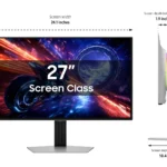 Samsung 27″ Odyssey OLED G6 G60SF QHD 500Hz G-Sync Compatible Gaming Monitor