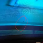 Pixels missing under the screen