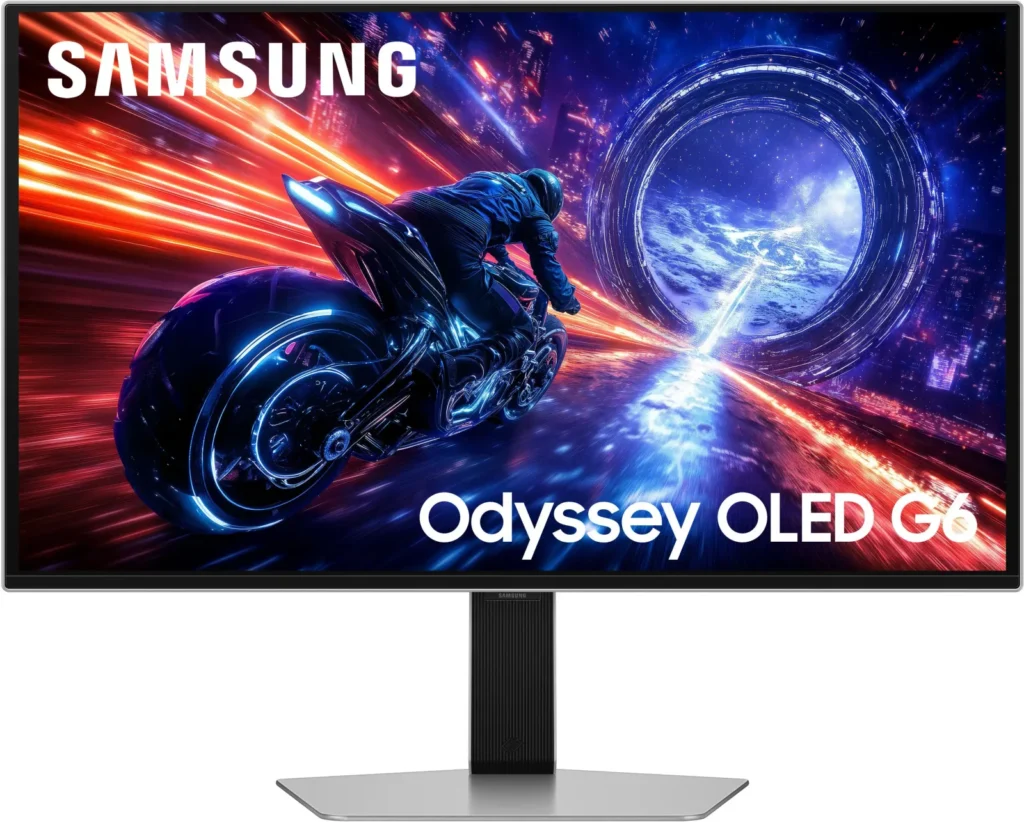 Samsung 27″ Odyssey OLED G6 G60SF QHD 500Hz G-Sync Compatible Gaming Monitor