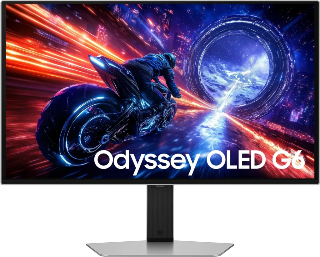 Samsung 27″ Odyssey OLED G6 G60SF QHD 500Hz G-Sync Compatible Gaming Monitor