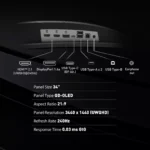 MSI MPG 341CQPX QD-OLED 34″ Curved OLED QHD 240Hz 0.03ms Gaming Monitor